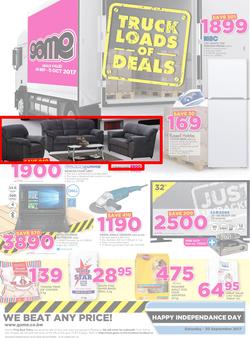 Game Botswana : Truck Loads Of Deals (28 Sep - 11 Oct 2017), page 1