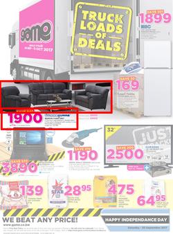 Game Botswana : Truck Loads Of Deals (28 Sep - 11 Oct 2017), page 1