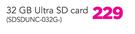 Sandisk 32GB Ultra SD Card SDSDUNC-032G-