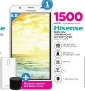 Hisense Dual Sim Smartphone Infinity U989+ Bluetooth Speaker And Phone Cover