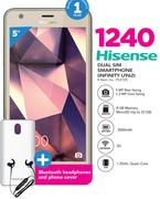 Hisense Dual Sim Smartphone Infinity U962+ Bluetooth Headphones And Phone Cover