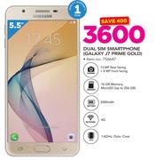 Samsung Dual Sim Smartphone Galaxy J7 Prime Gold
