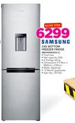 Samsung 330Ltr Bottom Freezer Fridge RB29HWR3DSA U With Water Dispenser