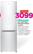 Hisense 359Ltr Bottom Freezer Fridge H359BME