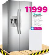 Hisense 700Ltr Side By Side Fridge H700SI-ID With Free Hisense 120Ltr Bar Fridge