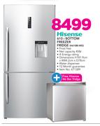 Hisense 610Ltr Bottom Freezer Fridge H610BI-WD With Free 46Ltr Bar Fridge