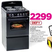 Defy 4 Solid Plate Stove DSS514
