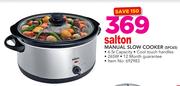Salton 6.5Ltr Manual Slow Cooker SFC65