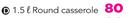 Borcam 1.5Ltr Round Casserole