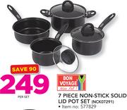 Bon Voyage 7 Piece Non Stick Solid Lid Pot Set NCK07291-Per Set