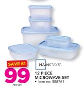 Mainstays 12 Piece Microwave Set-Per Set