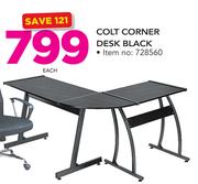 Colt Corner Desk Black