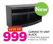 Curved TV Unit Black