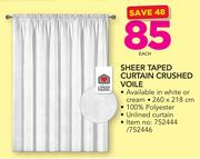 Always Home Sheer Taped Curtain Crushed Voile-Each