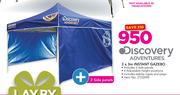 Discovery Adventures 3 x 3m Instant Gazebo With Plus 2 Side Panels
