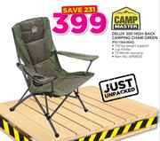 Campmaster Delux 300 High Back Camping Chair Green FO3-100A-860G