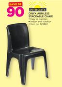 Antracite Onyx Armless Stackable Chair