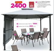 Out & About 3 x 3m Patio Gazebo