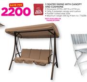Out & About 3 Seater Swing With Canopy And Cushions