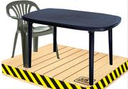 Antracite Ebony Oval 6 Seater Table