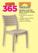 Goldsun Sienna Slatted Back Taupe Chair