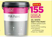 Simple Choice 20Ltr White Matt PVA Paint