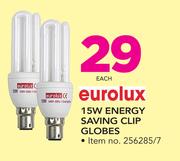 Eurolux 15W Energy Saving Clip Globes-Each