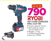 Ryobi 18V Li-Ion Cordless Drill CLD-180