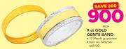 9ct Gold Gents Band-Each