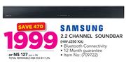 Samsung 2.2 Channel Soundbar HW-J250 XA