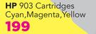 HP 903 Cartridges Cyan, Magenta, Yellow
