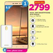 Hisense E76 Gold Dual Sim Smartphone With Free Phone Cover