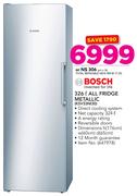 Bosch 326Ltr All Fridge Metallic KSV33NI30