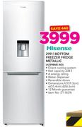 Hisense 299Ltr Bottom Freezer Fridge Metallic H299BME-WD