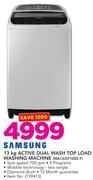 Samsung 13Kg Activ Dual Wash Top Load Washing Machine WA13J5710SGF
