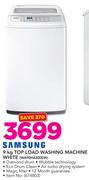 Samsung 9Kg Top Load Washing Machine White WA90H4200SW