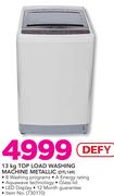 Defy 13Kg Top Load Washing Machine Metallic DTL149