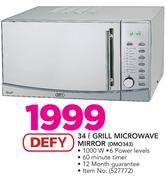 Defy 34Ltr Grill Microwave Mirror DMO343