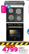 Defy 60cm Oven And Solid Hob Black DCB006 With Free Defy 60cm C/Hood Black