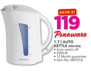 Pineware 1.7Ltr Auto Kettle PAK-834