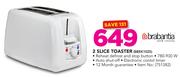 Brabantia 2 Slice Toaster BBEK1025