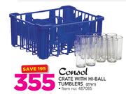 Consol Crate With Hi-Ball Tumblers 2761