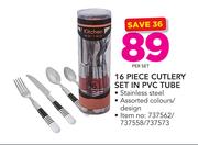 16 Piece Cutlery Set In PVC Tube