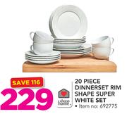 Always Home 20 Piece Dinnerset Rim Shape Super White Set