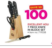 Excellent HOU 7 Piece Knife In Block Set