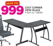 Colt Corner Desk Black