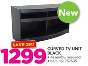 Curved TV Unit Black