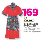Ethnix 3 Piece Ladies Overall Set