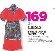 Ethnix 3 Piece Ladies Overall Set