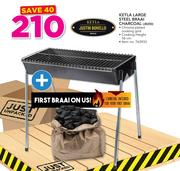 Ketla Large Steel Brai Charcoal JB200 +1kg Charcoal Included